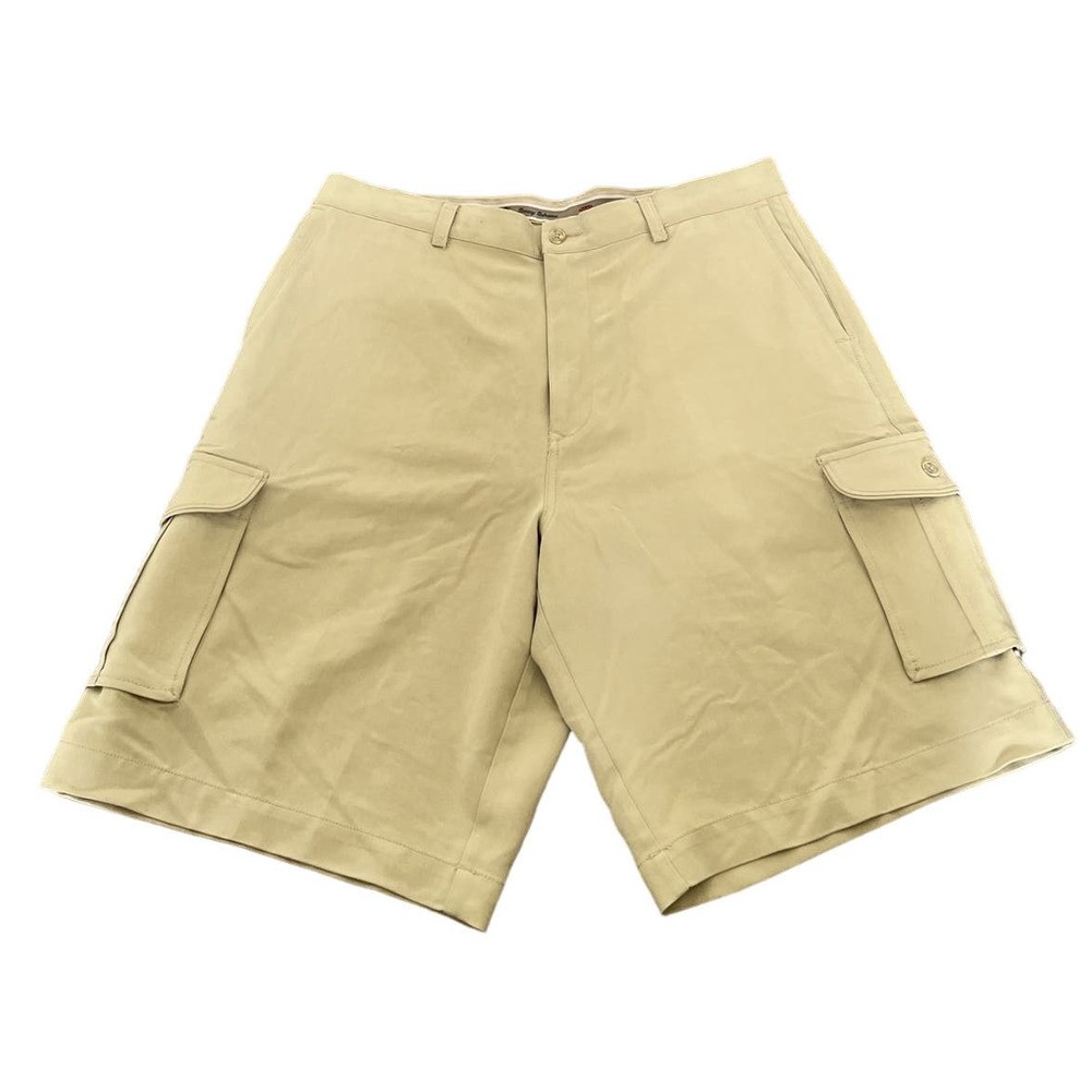 Tommy Bahama 100% silk shorts mens size 36 x 10.5  beige cargo pockets